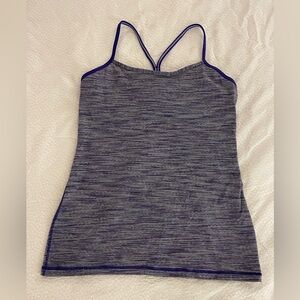 Lululemon power Y Strappy Purple Tank Top size 12